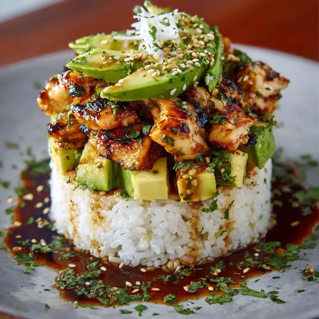 Honey Lime Chicken & Avocado Rice Stack Recipe - Recipe Image