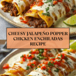 Jalapeño Popper Cheesy Chicken Enchiladas Recipe