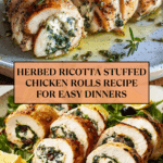 Herbed Ricotta Stuffed Chicken Rolls: Cooking Steps, Tips, and Serving Suggestions