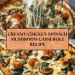Chicken Spinach and Mushroom Low-Carb Casserole Recipe