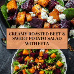Creamy Roasted Beet, Sweet Potato, and Feta Salad Recipe