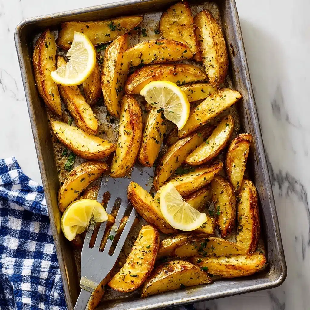 Greek-Style Lemon Potatoes with Garlic & Oregano | Crispy & Flavorful!
 - Recipe Image