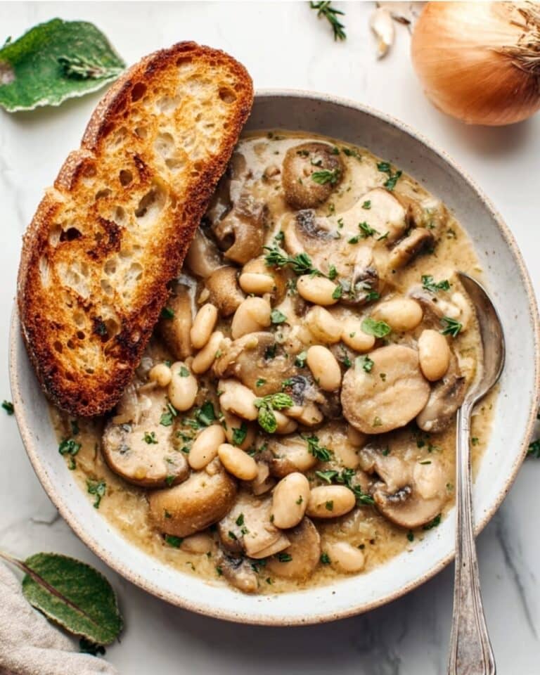 Cozy White Bean Mushroom Stew (Vegan) Recipe