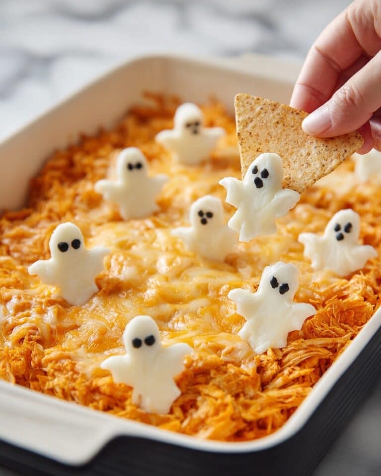 Halloween Buffalo Chicken Dip (Boo-ffalo Dip) Recipe