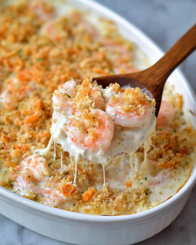Keto Garlic Shrimp Au Gratin Recipe