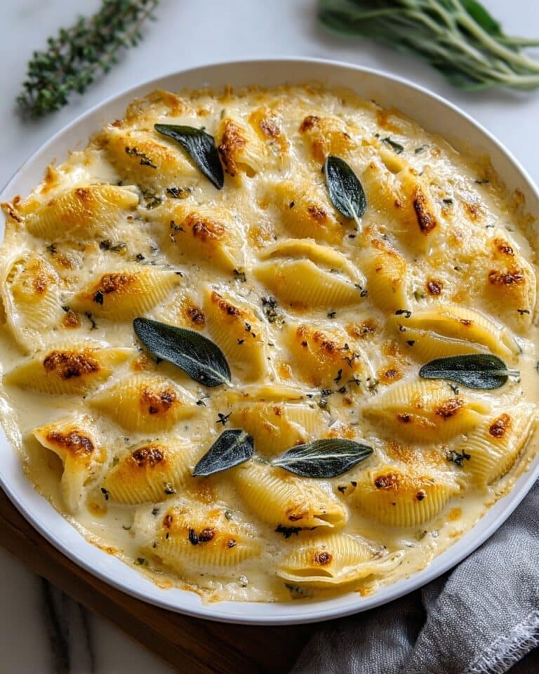 Pumpkin & Gouda Stuffed Shells with Brown Butter & Sage Alfredo Recipe