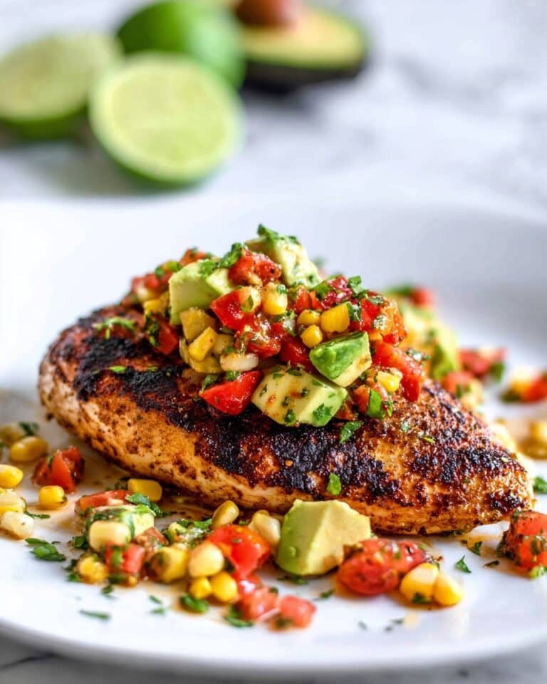 Fiesta Lime Chicken with Avocado Salsa Recipe