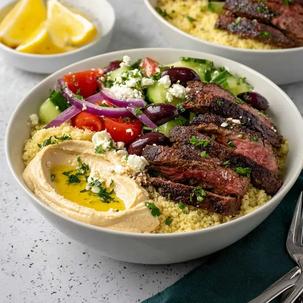 Quick & Easy Mediterranean Steak Bowl Recipe - Recipe Image