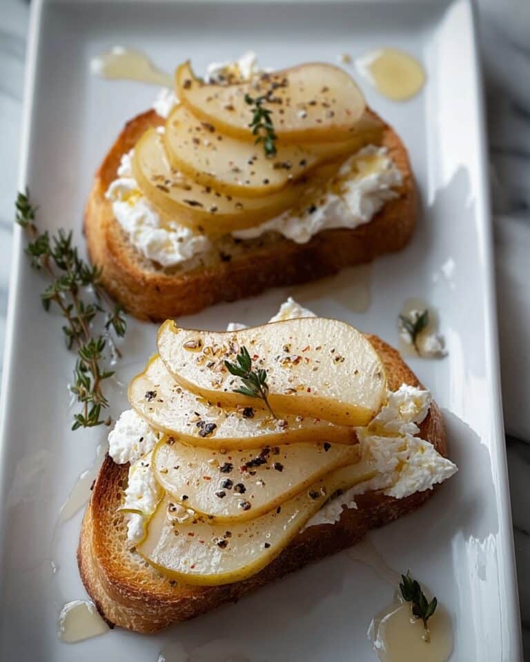 Pear & Honey Ricotta Toast Recipe for Easy Entertaining Recipe