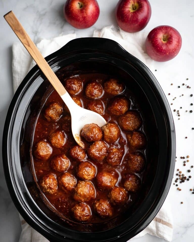 Slow Cooker Apple Butter Meatballs Recipe