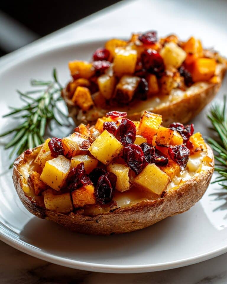 Cranberry Apple Twice-Baked Sweet Potatoes Recipe