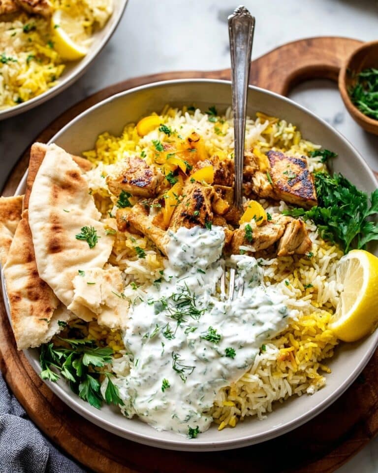 Dump-and-Bake Chicken Tzatziki Rice Recipe
