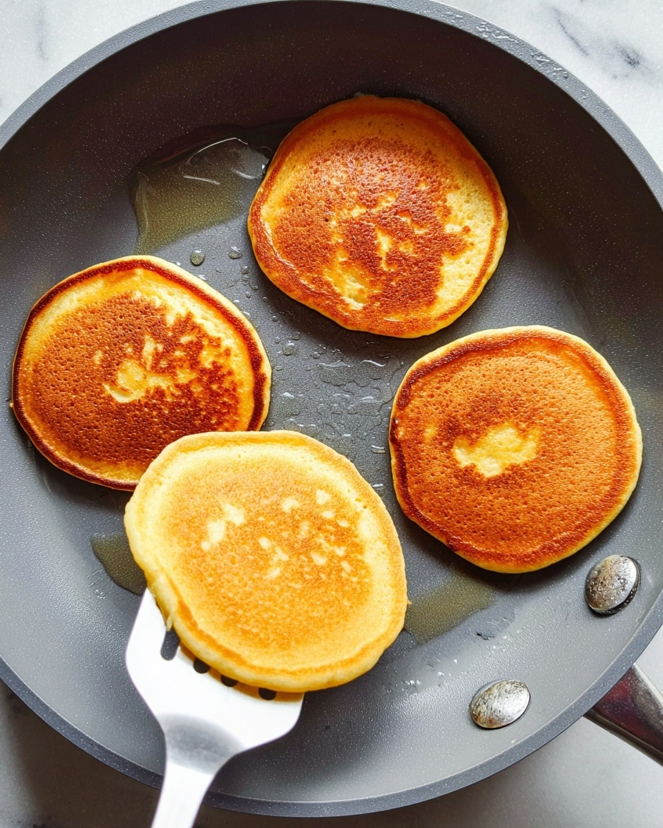 A tall stack of seven golden brown pancakes sits at the center of a plain white plate, each pancake fluffy and evenly cooked with a soft texture. On top of the stack is a thick square of white butter, slowly melting as amber-colored syrup pours generously over it, cascading down the sides of the pancakes and pooling around the base. In the background, six more pancakes rest on a metal cooling rack against a plain white marbled textured surface. Photo taken with an iphone --ar 4:5 --v 7