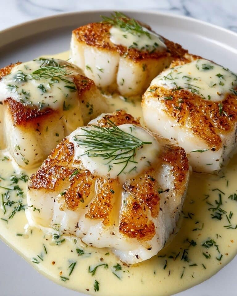 Lemon Dill Baked Cod with Creamy Lemon-Dill Sauce Recipe