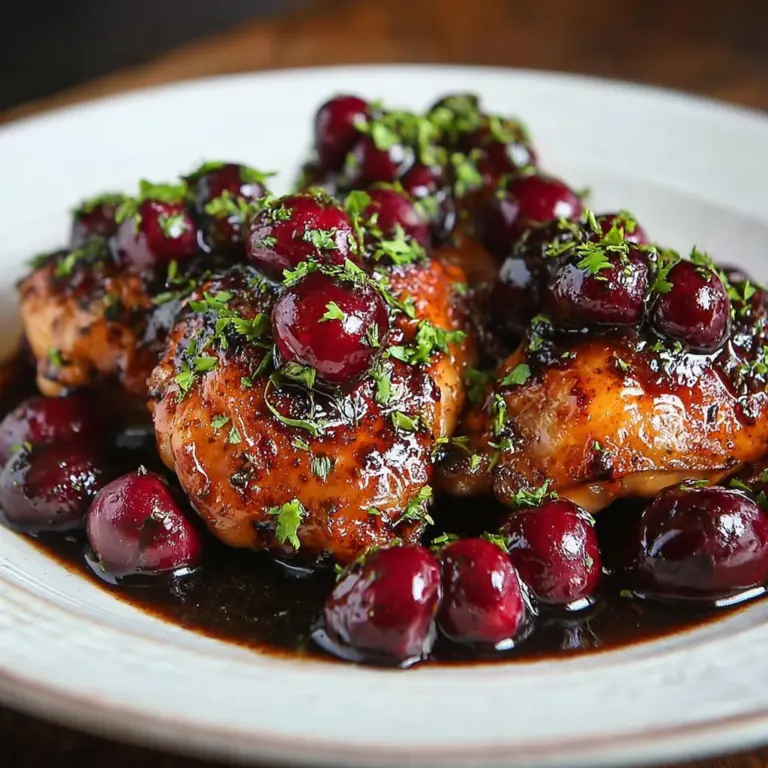 Cherry Balsamic Glazed Chicken Recipe