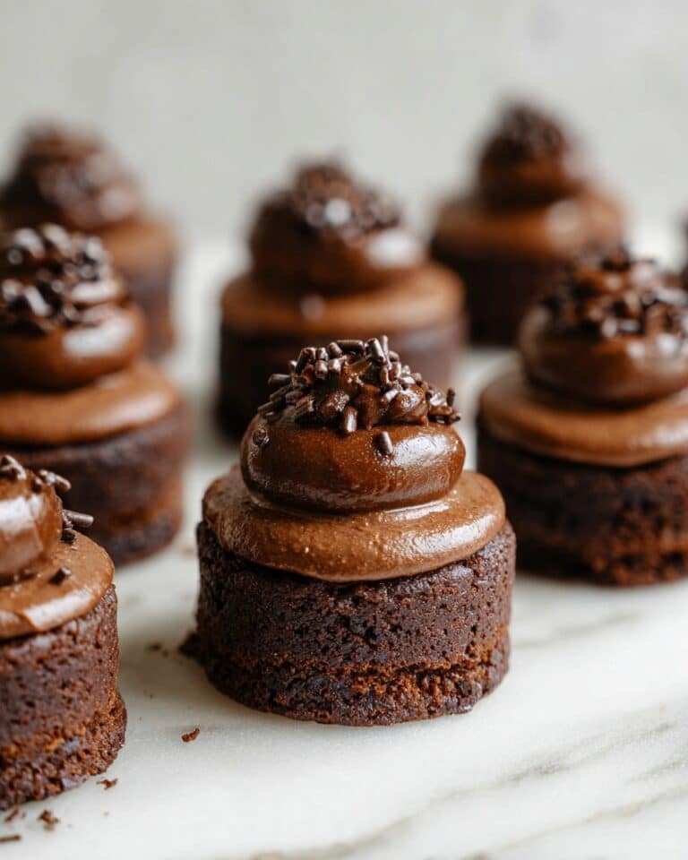 Brownie Petit Fours with Chocolate Ganache and Fleur de Sel Recipe