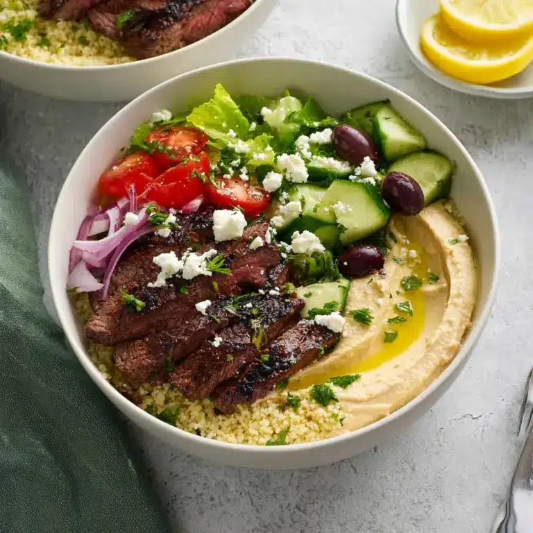 Quick & Easy Mediterranean Steak Bowl Recipe