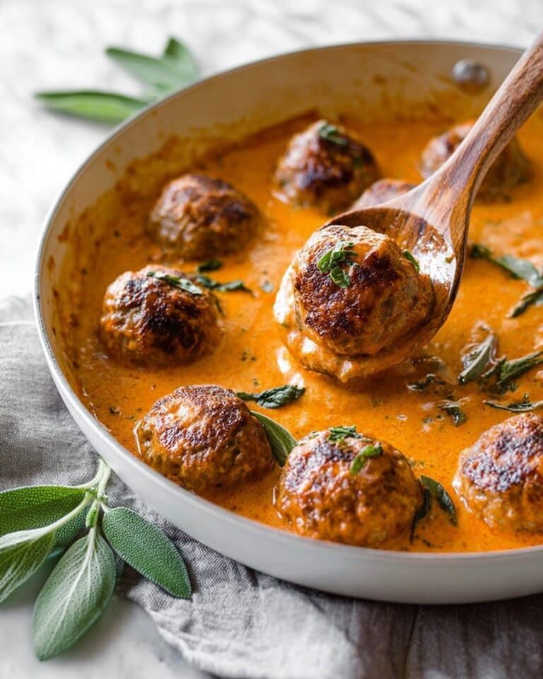Turkey Meatballs in Pumpkin Sage Sauce Recipe