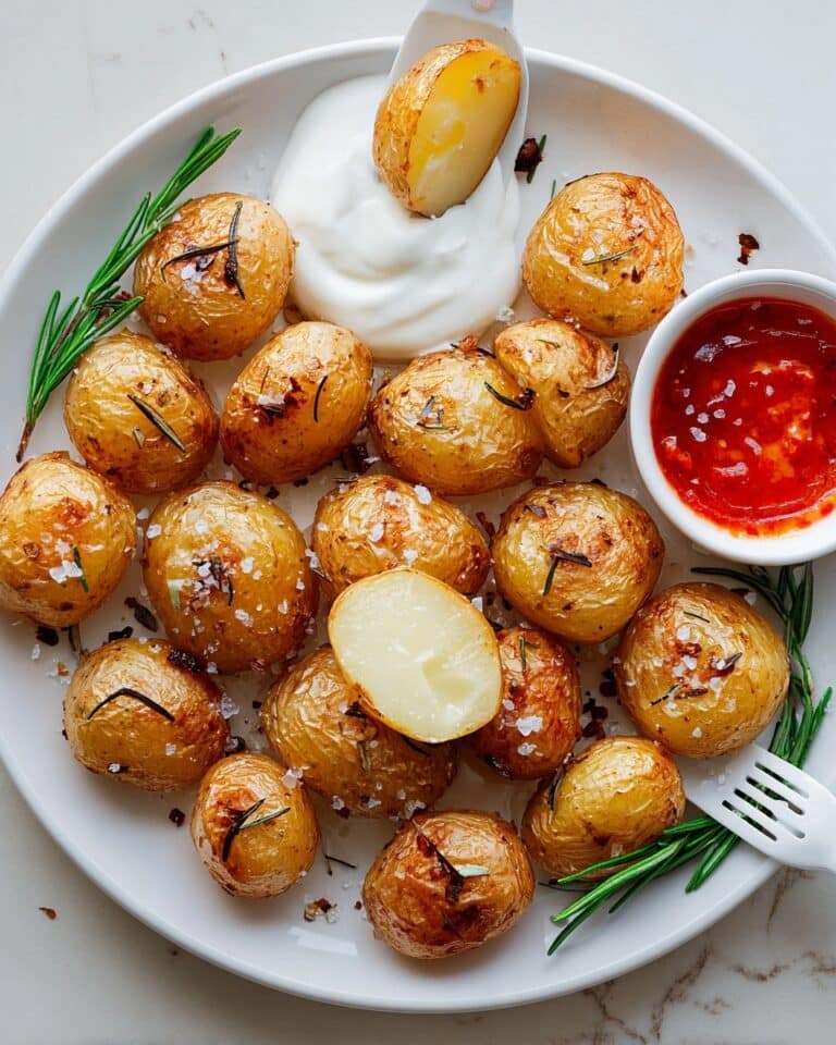 Air Fryer Baked Potatoes with Butter, Sour Cream, and Chives Recipe