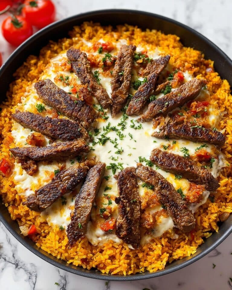 Steak Queso Rice Recipe – Cheesy Tex-Mex Comfort Food Recipe