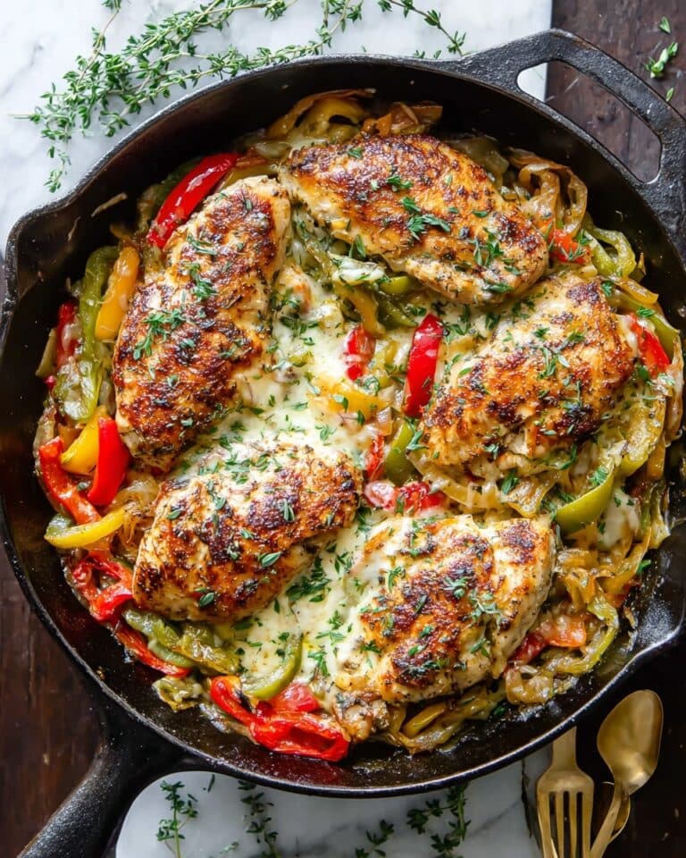 Cheesy Baja Chicken & Bell Pepper Skillet: An Incredible One-Pan Meal Recipe