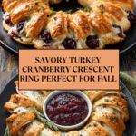 Savory Turkey and Cranberry Crescent Ring Recipe