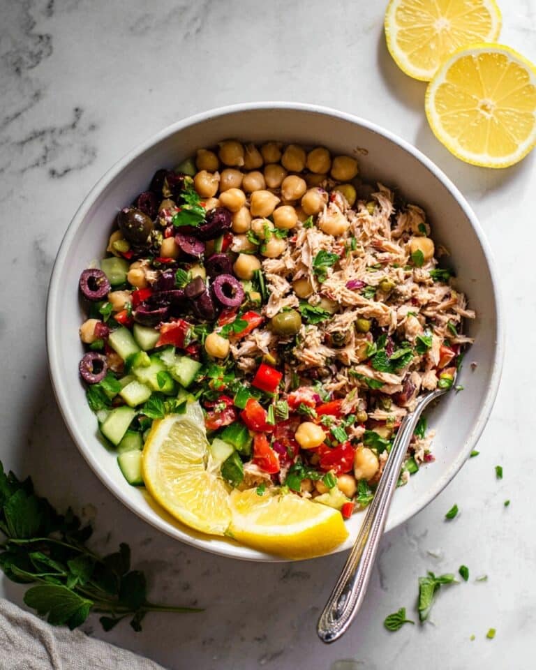 Mediterranean Chickpea Tuna Salad Recipe