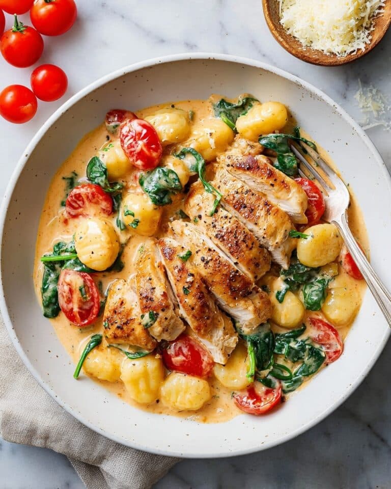 Creamy Garlic Chicken Gnocchi Skillet Recipe