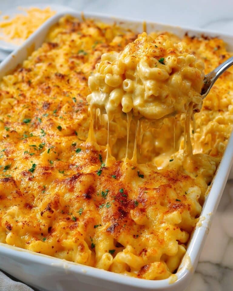 Classic Baked Mac and Cheese with Panko Breadcrumb Topping Recipe