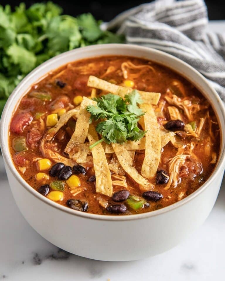 Crockpot Chicken Tortilla Soup Recipe