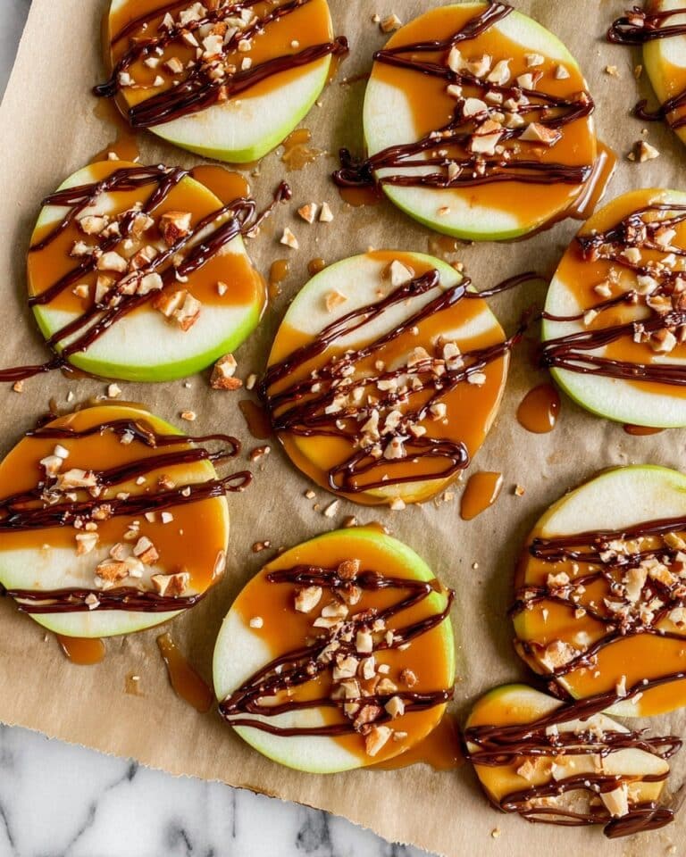 Caramel Apple Slices with Chocolate Drizzle Recipe