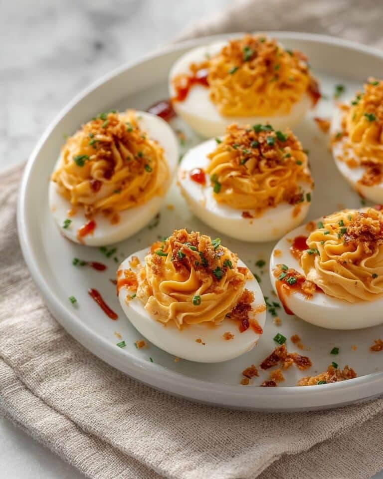 Spicy Chili Garlic Deviled Eggs Recipe