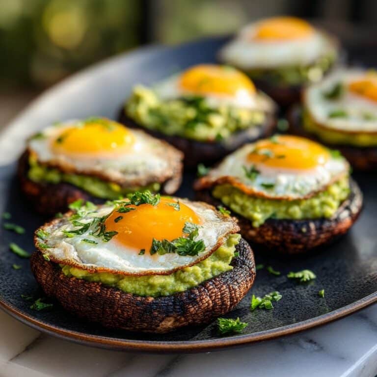 Avocado and Egg Stuffed Portobello Mushrooms Recipe