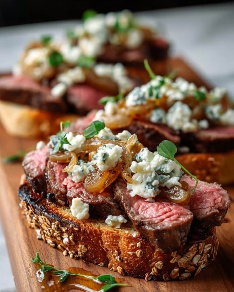 Beef Tenderloin Gorgonzola Crostini Recipe