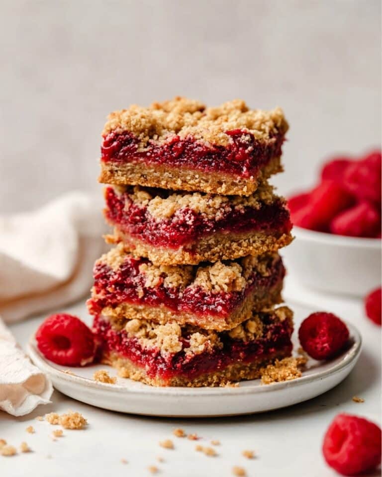Five Ingredient Raspberry Shortbread Bars Recipe