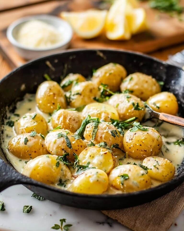 Creamy Garlic Sauce Potatoes Recipe