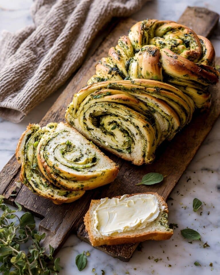 Swirled Garlic Herb and Cheese Bread Recipe