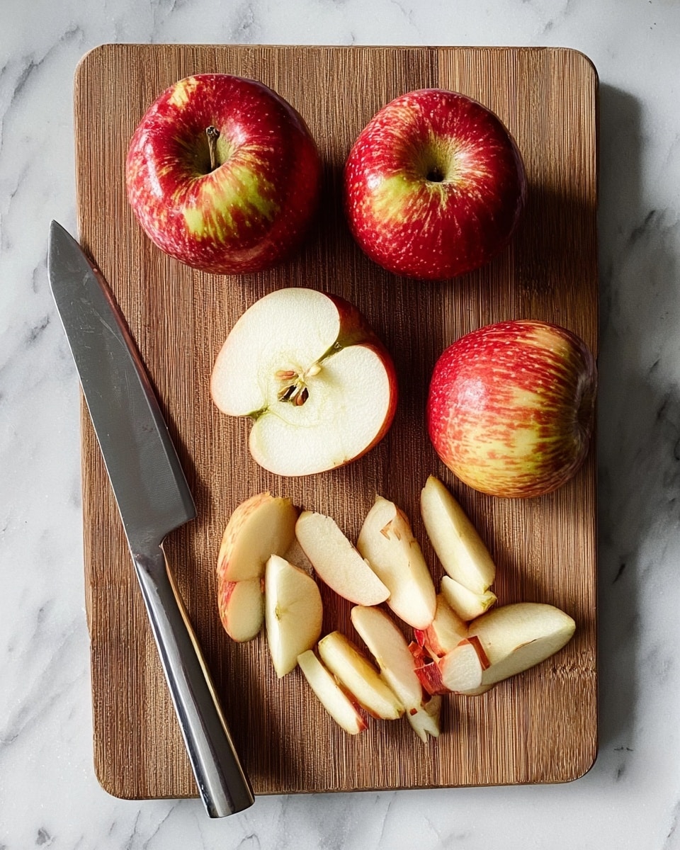 A woman's hand with bright pink nail polish is holding a single brown, crispy fried apple slice coated with cinnamon sugar above a small light wooden basket full of similar fried apple slices. The basket is placed on a white paper-lined white tray that also holds several more fried apple slices scattered around. In front of the basket, there is a small round metal cup filled with white creamy dipping sauce. In the blurred background, there are whole red apples resting on a white marbled surface. Photo taken with an iphone --ar 4:5 --v 7