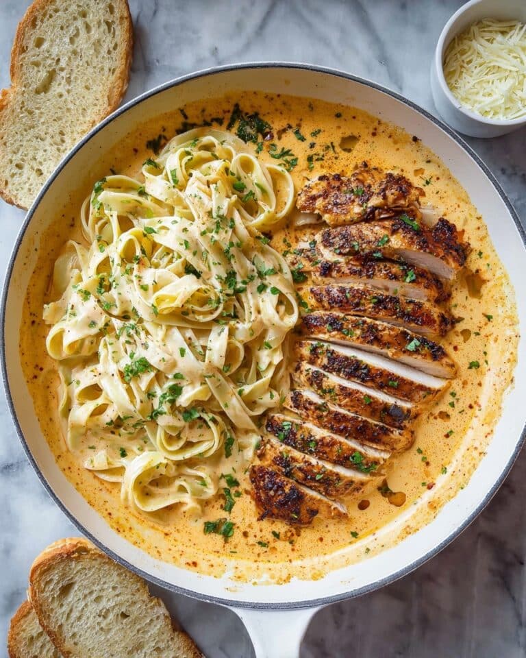 Creamy Cajun Chicken Spaghetti with Garlic Mozzarella Sauce Recipe