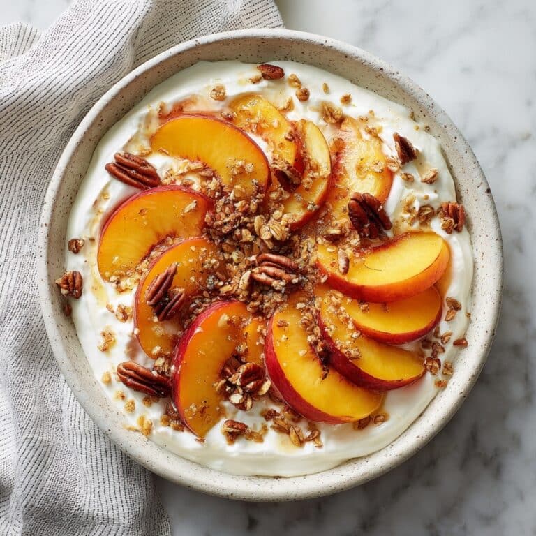 Cottage Cheese Peach Cobbler Bowl Recipe