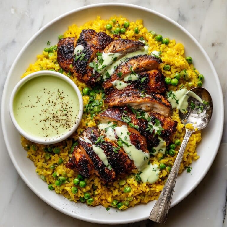 Peruvian Chicken and Rice with Green Sauce Recipe