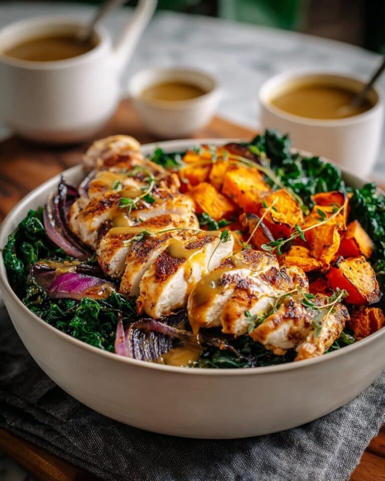Maple Dijon Chicken & Roasted Sweet Potato Bowls Recipe