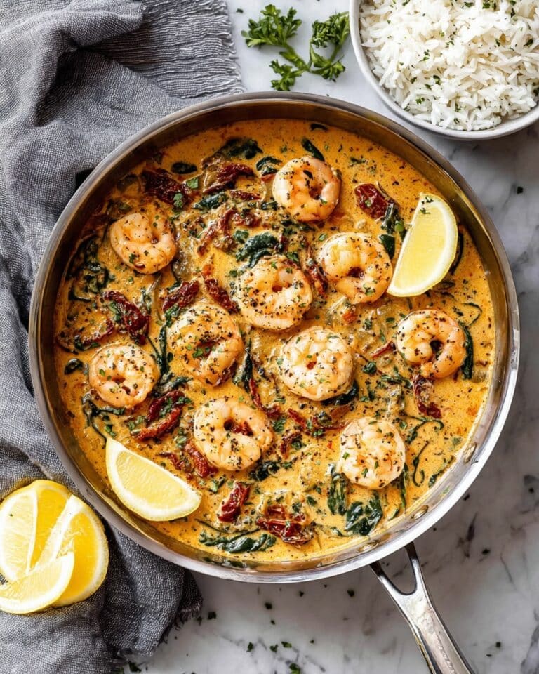 Creamy Garlic Butter Shrimp with Rice Recipe