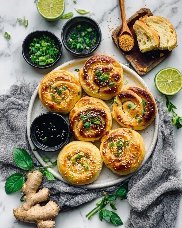 Pan-Fried Scallion and Toasted Sesame Buns Recipe