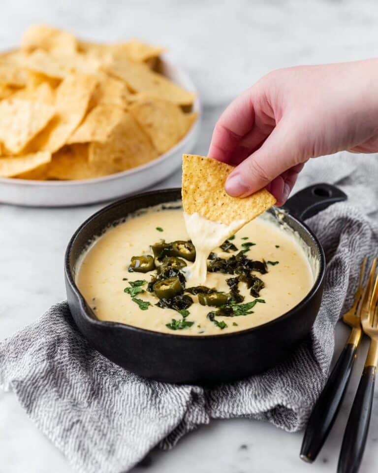 Creamy Roasted Poblano Queso Dip Recipe