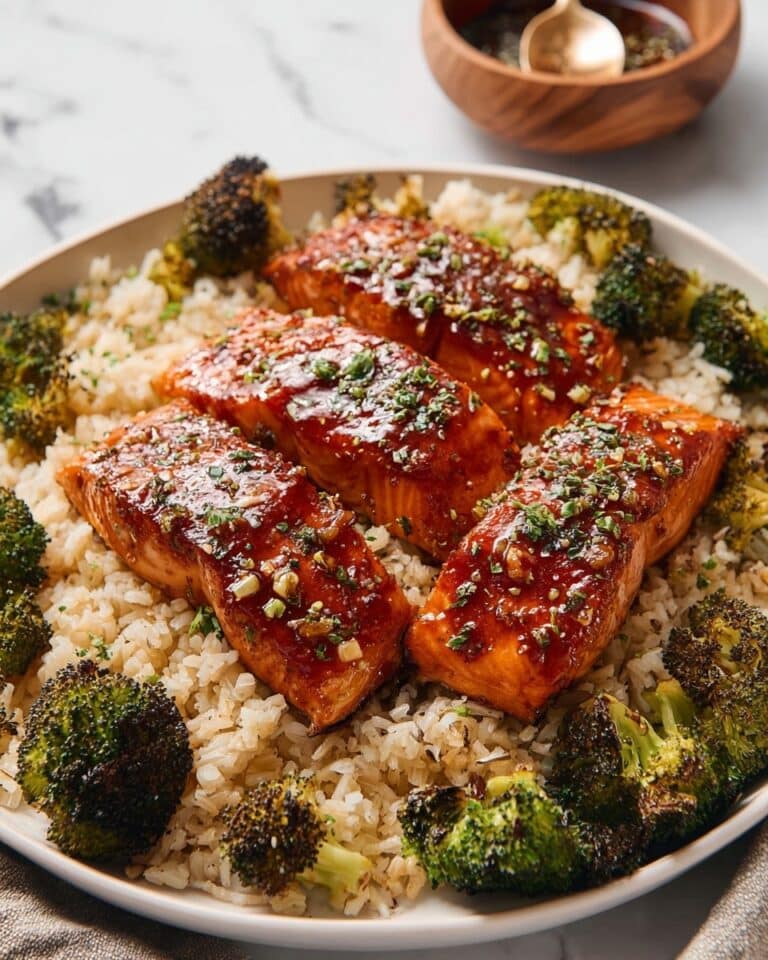 Honey Glazed Salmon Bowl with Brown Rice and Alfalfa Sprouts Recipe
