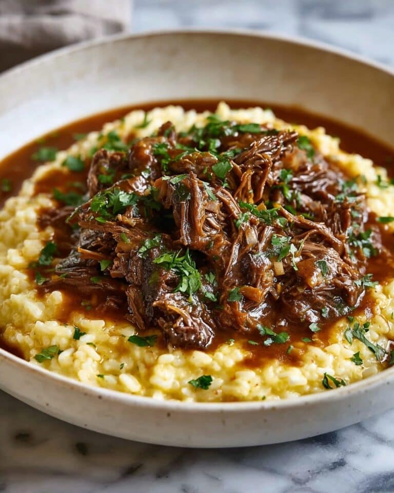 Slow-Braised Pot Roast with Creamy Parmesan Risotto Recipe