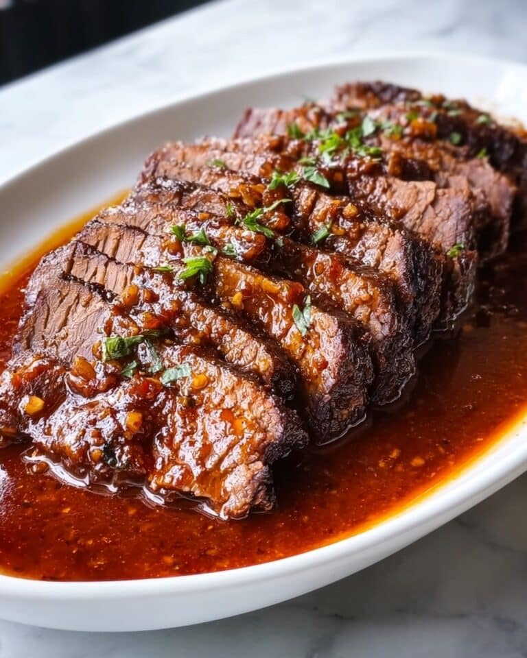 Oven BBQ Beef Roast with Tangy Tomato Sauce Recipe