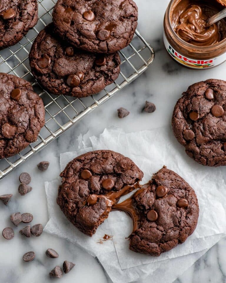 Chocolate Nutella Lava Cookies Recipe