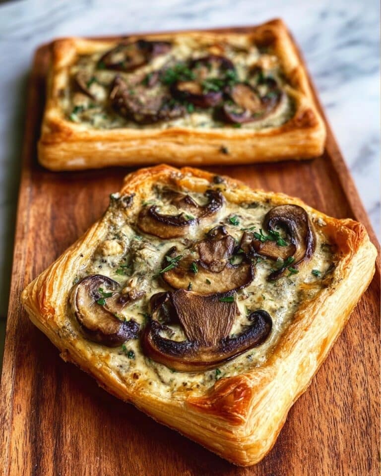 Mushroom Shallot and Herbed Goat Cheese Tarts Recipe